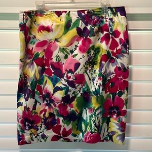 Jones New York Silk Pencil Skirt